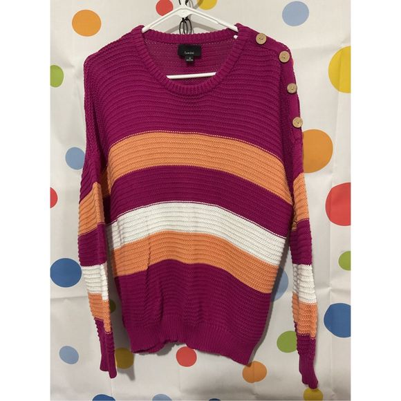 Lumiere Size M Multi Color Sweater Pretty! 🍎🍓 - Picture 11 of 11